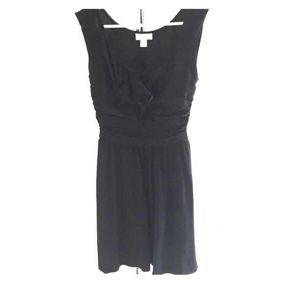 plain black cotton dress